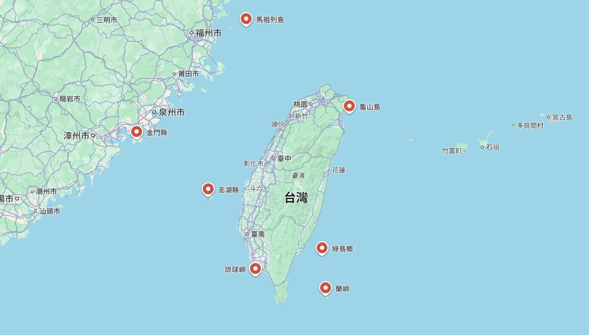台灣離島地圖