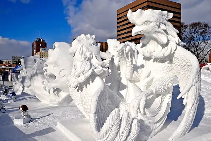札幌雪祭雪雕作品