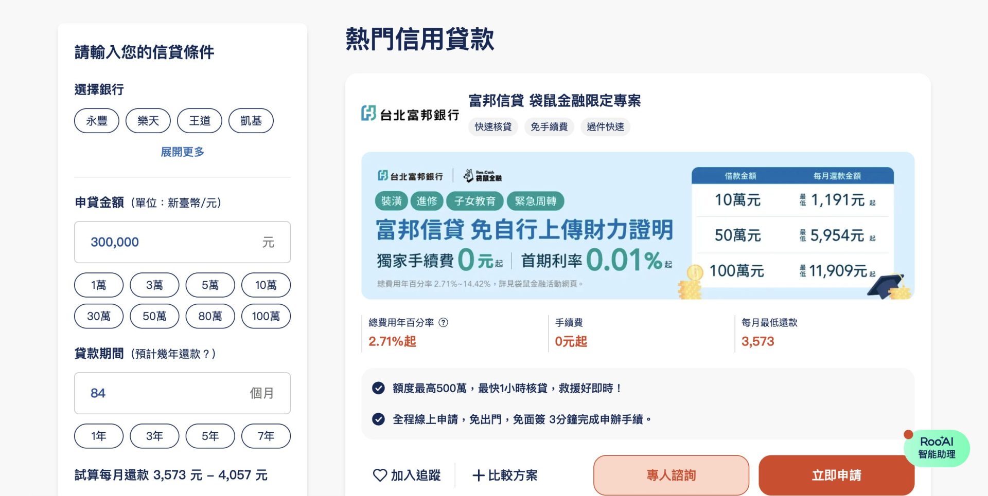 袋鼠金融熱門信貸整理